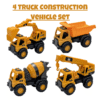 4 Truck Engineering Dream Construction Vehicle Set