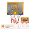 Wall Mount Basketball Set with 3 Balls and Whistle