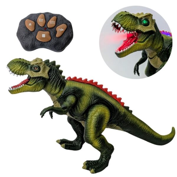 Remote Control Colourful Smoke Breathing T-Rex Dinosaur