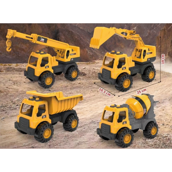 4 Truck Engineering Dream Construction Vehicle Set